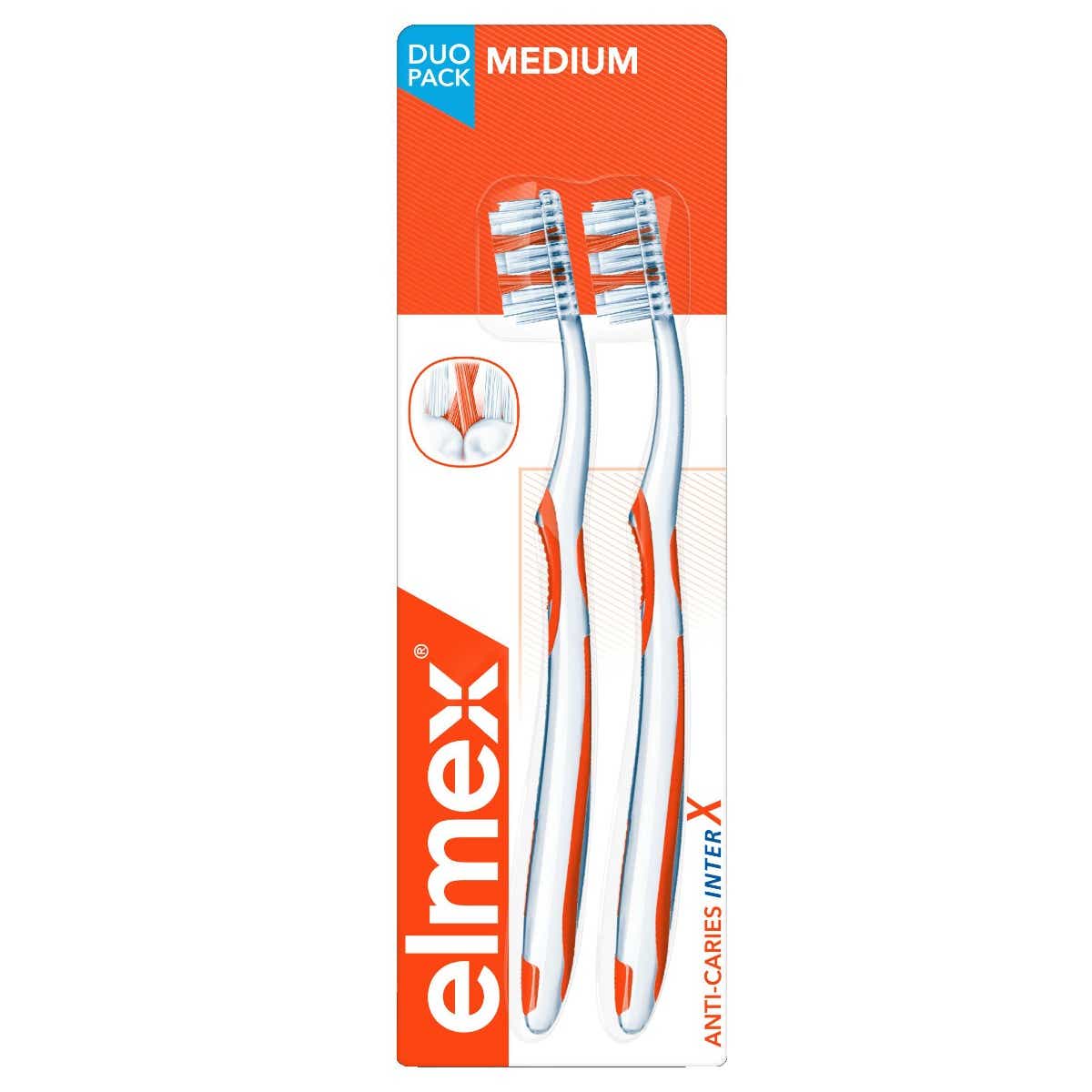 ELMEX BROSSE A DENTS ANTI CARIES INTERX MEDIUM 2 UNITES