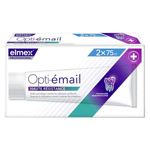 ELMEX PROFESSIONAL OPTIEMAIL DENTIFRICE HAUTE RESISTANCE 2X75ML
