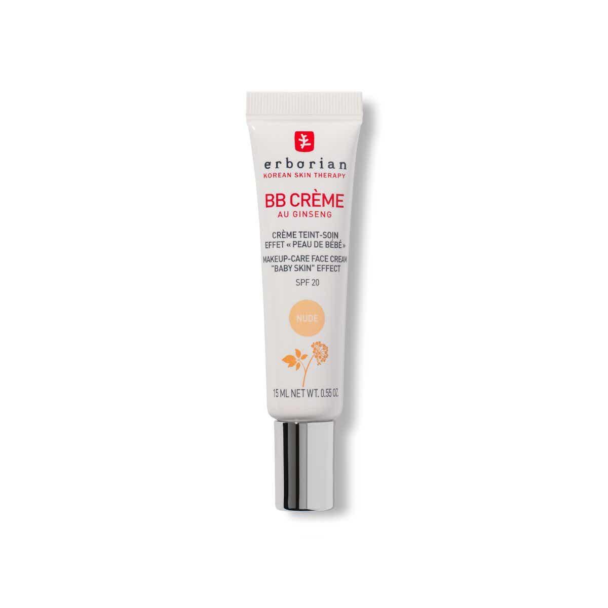 ERBORIAN BB CREME AU GINSENG SPF 20 TEINTE NUDE TOUS TYPES DE PEAUX 15ML
