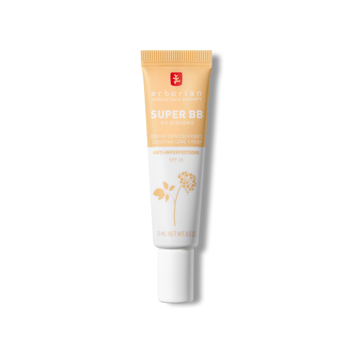 ERBORIAN SUPER BB CREME SOIN COUVRANTE ANTI IMPERFECTIONS TEINTEE NUDE SPF20 PEAUX A IMPERFECTIONS 15ML