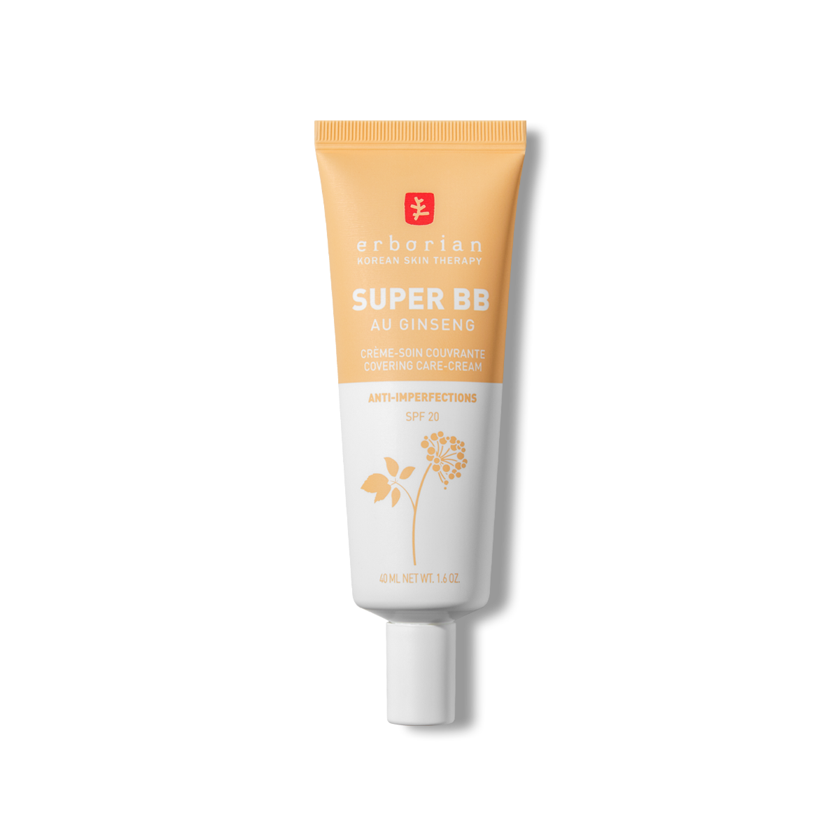 ERBORIAN SUPER BB CREME SOIN COUVRANTE ANTI IMPERFECTIONS TEINTEE NUDE SPF20 PEAUX A IMPERFECTIONS 40ML