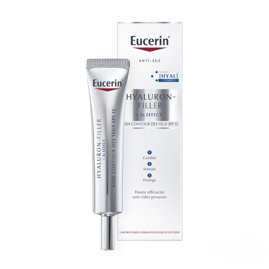 EUCERIN HYALURON FILLER 3X EFFECT SOIN CONTOUR DES YEUX SPF15 15ML