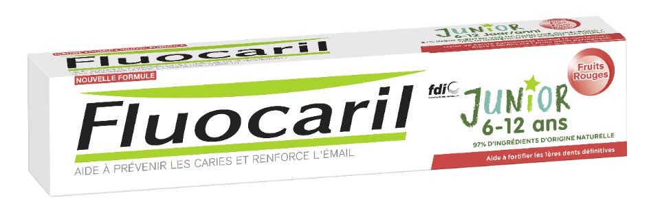 FLUOCARIL DENTIFRICE JUNIOR 6 12 ANS FRUITS ROUGE 75ML