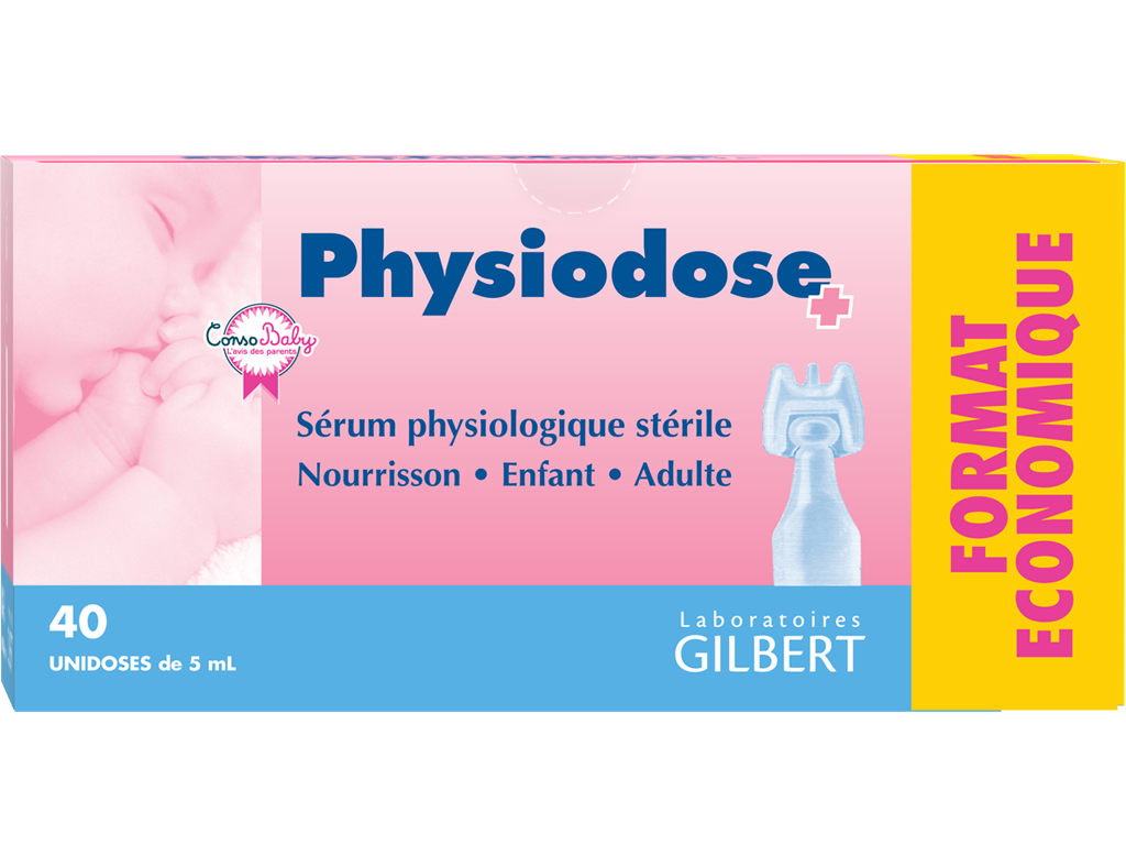 GILBERT PHYSIODOSE SERUM PHYSIOLOGIQUE 40 UNIDOSES DE 5 ML