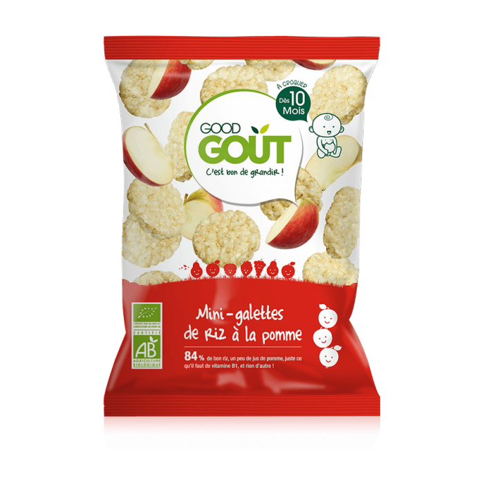 GOOD GOUT MINI GALETTES DE RIZ A LA POMME 40G