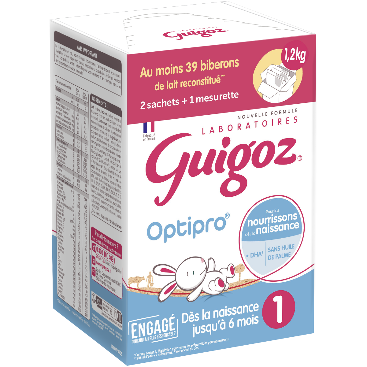 GUIGOZ GUIGOZ 1 LAIT EN POUDRE 0 6 MOIS 1 2KG