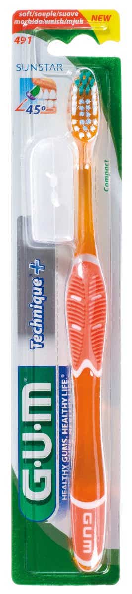 GUM TECHNIQUE BROSSE A DENTS SOUPLE COMPACTE 491 1 UNITE