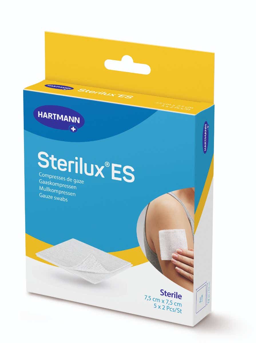 HARTMANN STERILUX ES COMPRESSES DE GAZ 7 5CM PAR 7 5CM 5 SACHETS