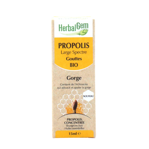 HERBALGEM PROPOLIS LARGE SPECTRE BIO GOUTTES 15ML