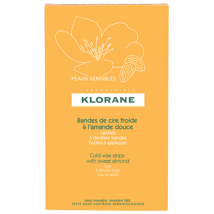 KLORANE BANDES DEPILATOIRE DE CIRE FROIDE A LAMANDE DOUCE JAMBES 6 BANDES