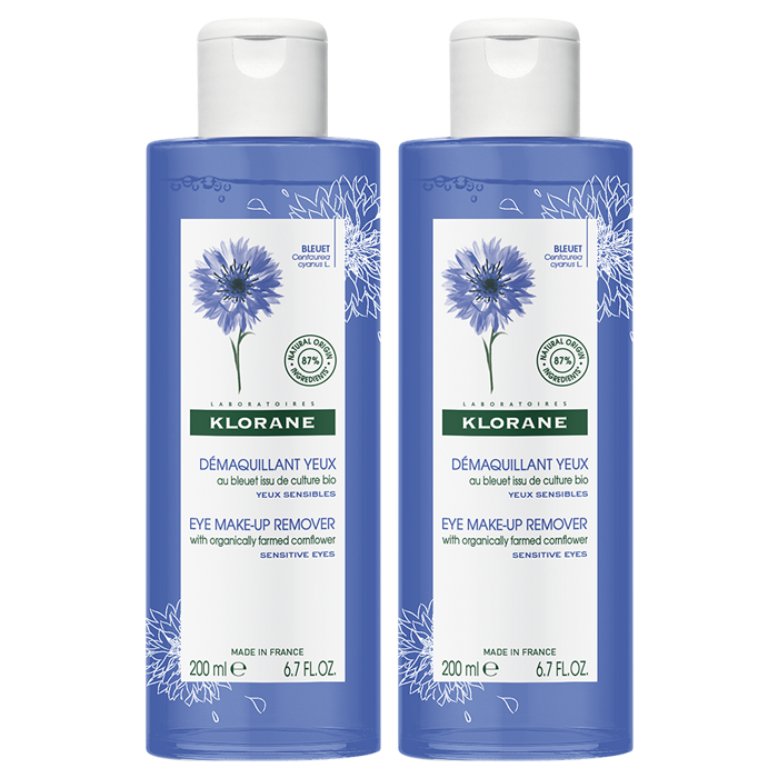KLORANE DEMAQUILLANT YEUX AU BLEUET 2 FLACONS DE 200ML