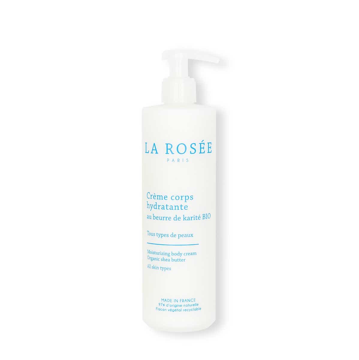LA ROSEE CREME HYDRATANTE AU BEURRE DE KARITE BIO CORPS TOUS TYPES DE PEAUX 400ML