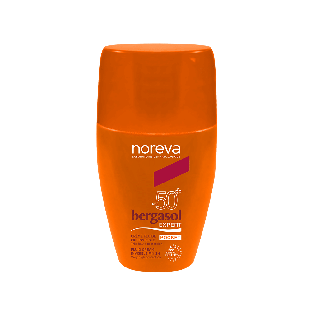 LABORATOIRE NOREVA BERGASOL EXPERT CREME FLUIDE POCKET FINI INVISIBLE SPF 50 VISAGE TOUS TYPES DE PEAUX 30ML
