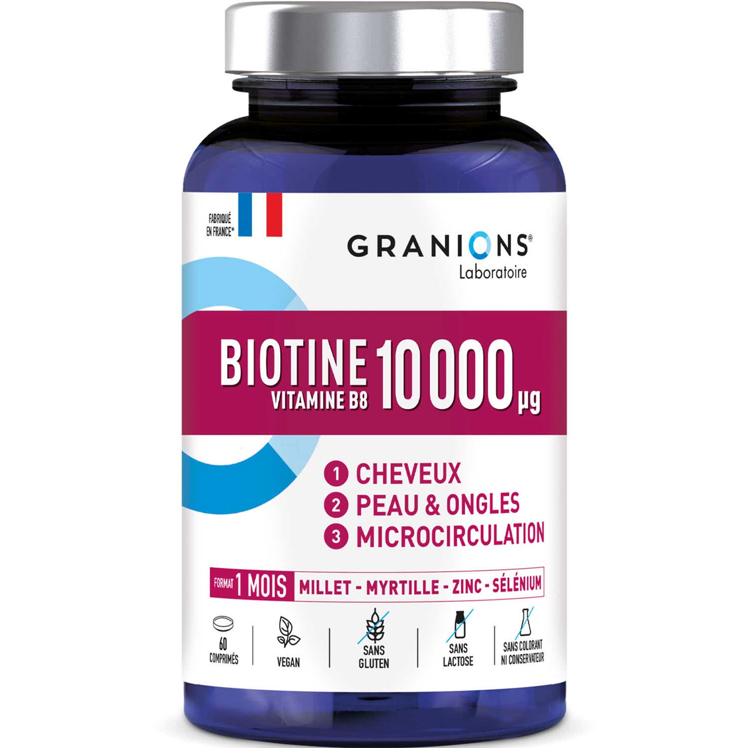 LABORATOIREGRANIONS BIOTINE 60 COMPRIMES