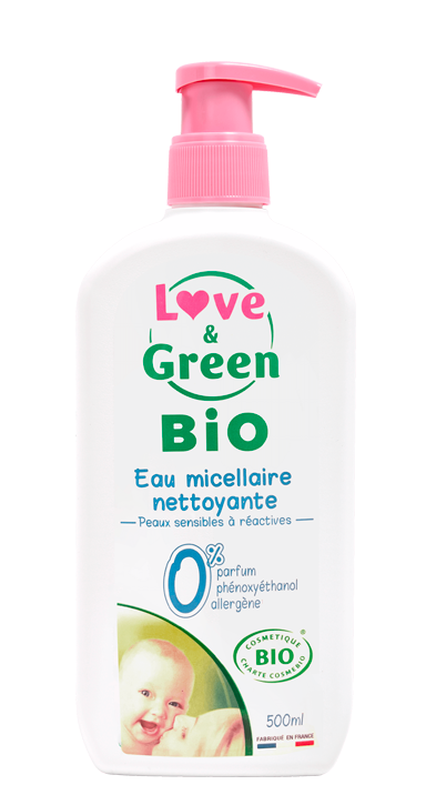 LOVE AND GREEN EAU MICELLAIRE NETTOYANTE BIO 500ML