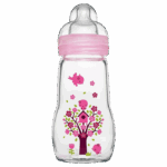 MAM BIBERON VERRE 260ML TETINE DEBIT 2 ROSE