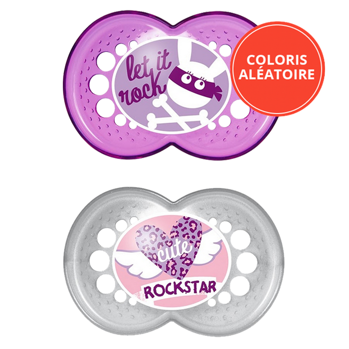 MAM SUCETTE ANATOMIQUE CAOUTCHOUC DECOR 18 MOIS 2 UNITES