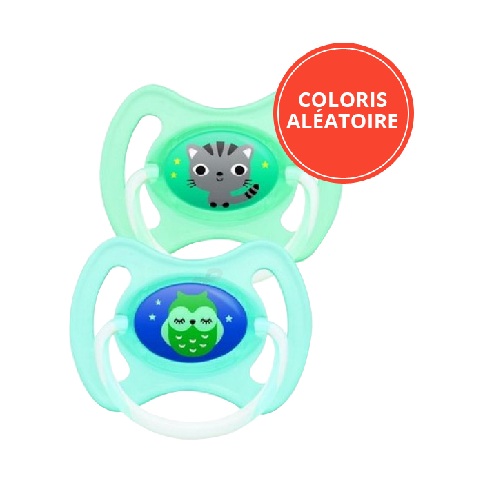 MAM SUCETTE ANNEAU NUIT 6 MOIS ET PLUS 2 UNITES