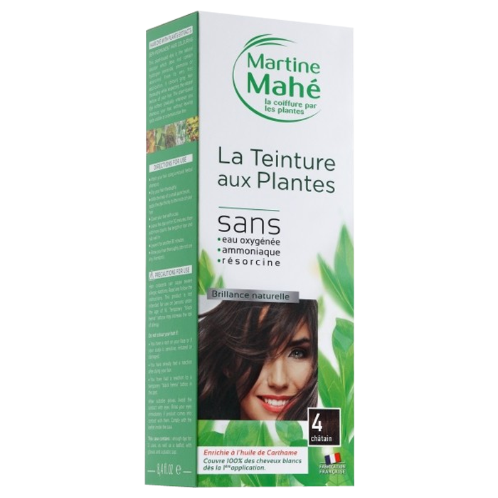 MARTINE MAHE TEINTURE AUX PLANTES N 4 CHATAIN 250ML