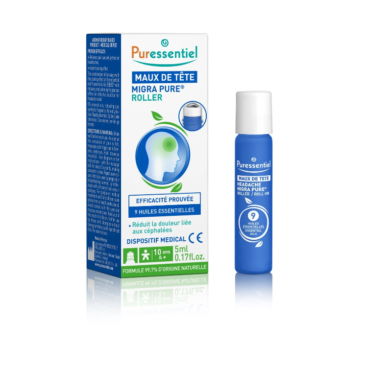 MAUX DE TETE ROLLER AUX 9 HUILES ESSENTIELLES 5 ML