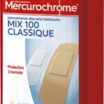 MERCUROCHROME PANSEMENTS CLASSIQUES MULTI FORMATS BOITE FAMILIALE 100 UNITES