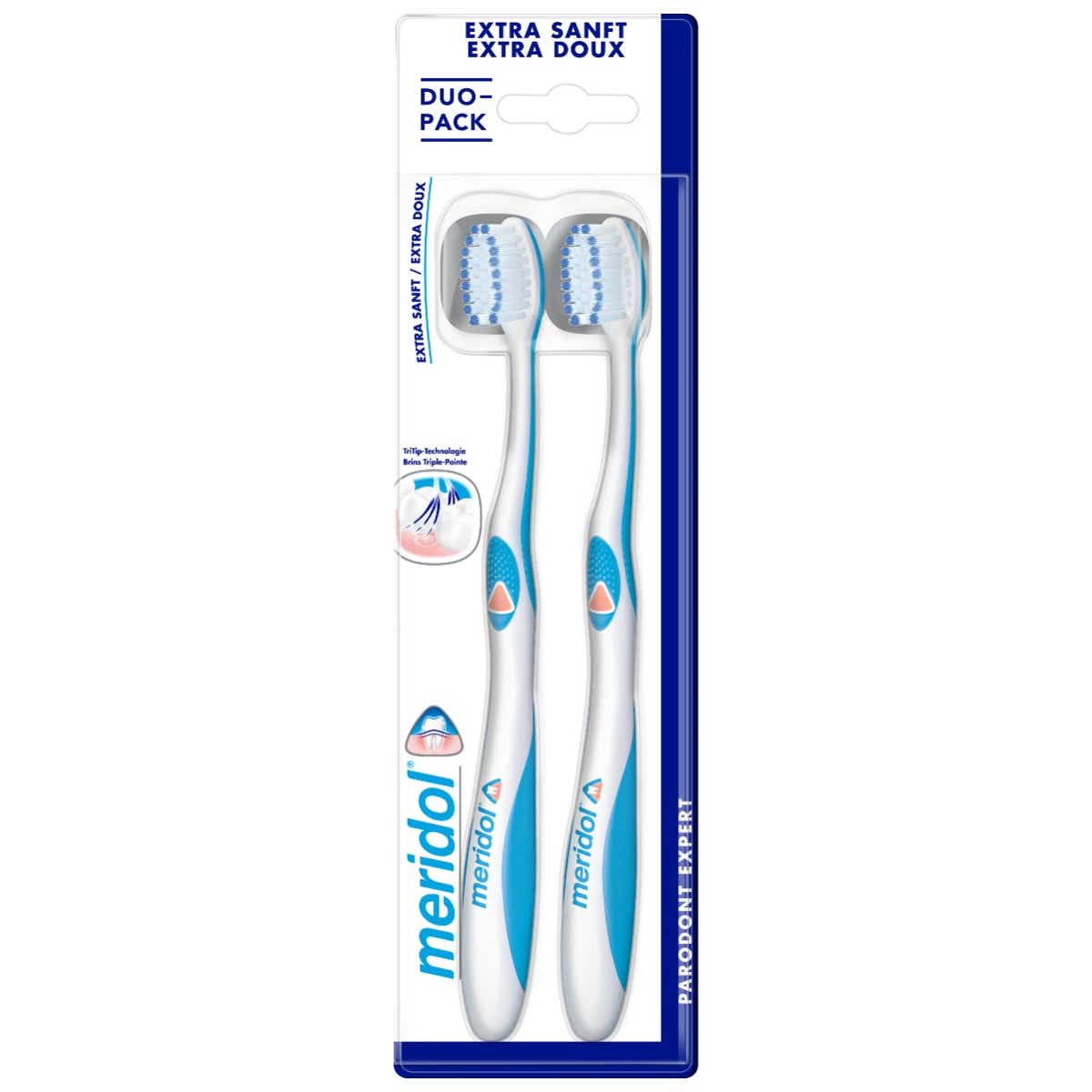 MERIDOL BROSSE A DENTS EXTRA DOUX 2 UNITES