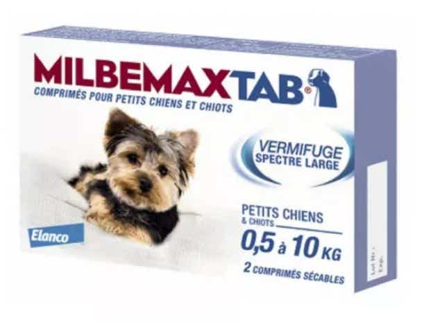 MILBEMAX VERMIFUGE SPECTRE LARGE PETIT CHIEN 5KG 2 COMPRIMES