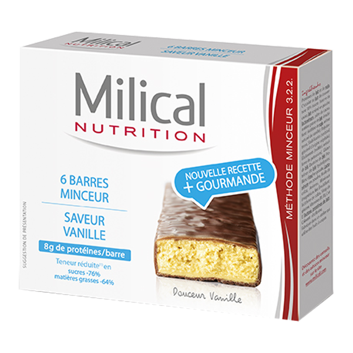 MILICAL BARRES MINCEUR VANILLE 6 BARRES