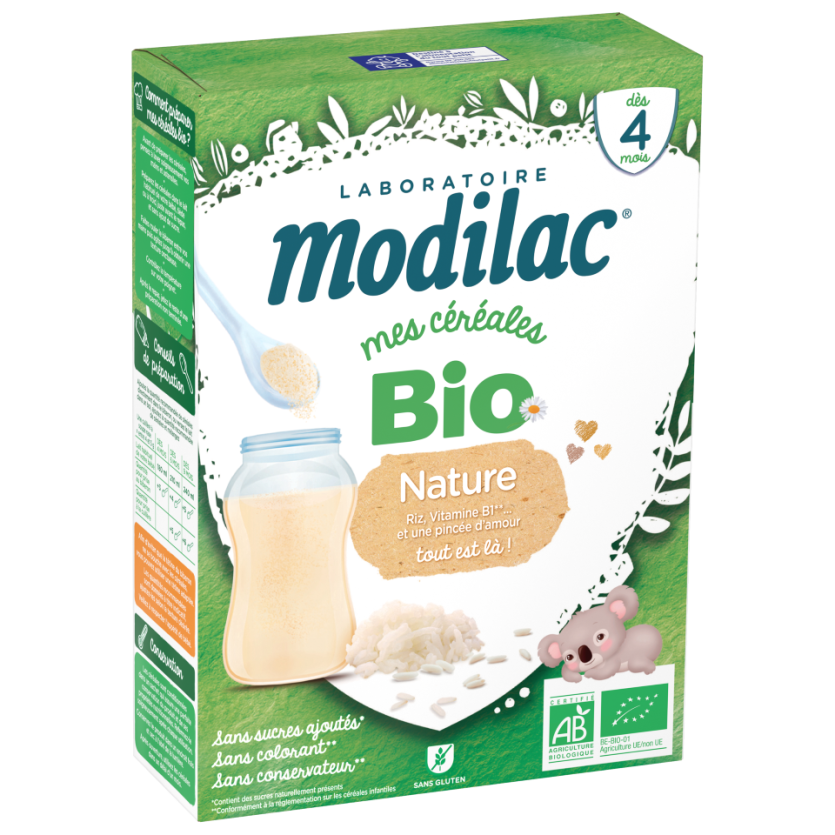 MODILAC MES CEREALES BIO NATURE DES 6 MOIS 250G