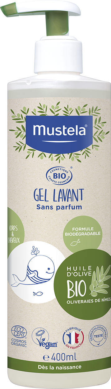 MUSTELA GEL LAVANT BIO CORPS ET CHEVEUX 400ML