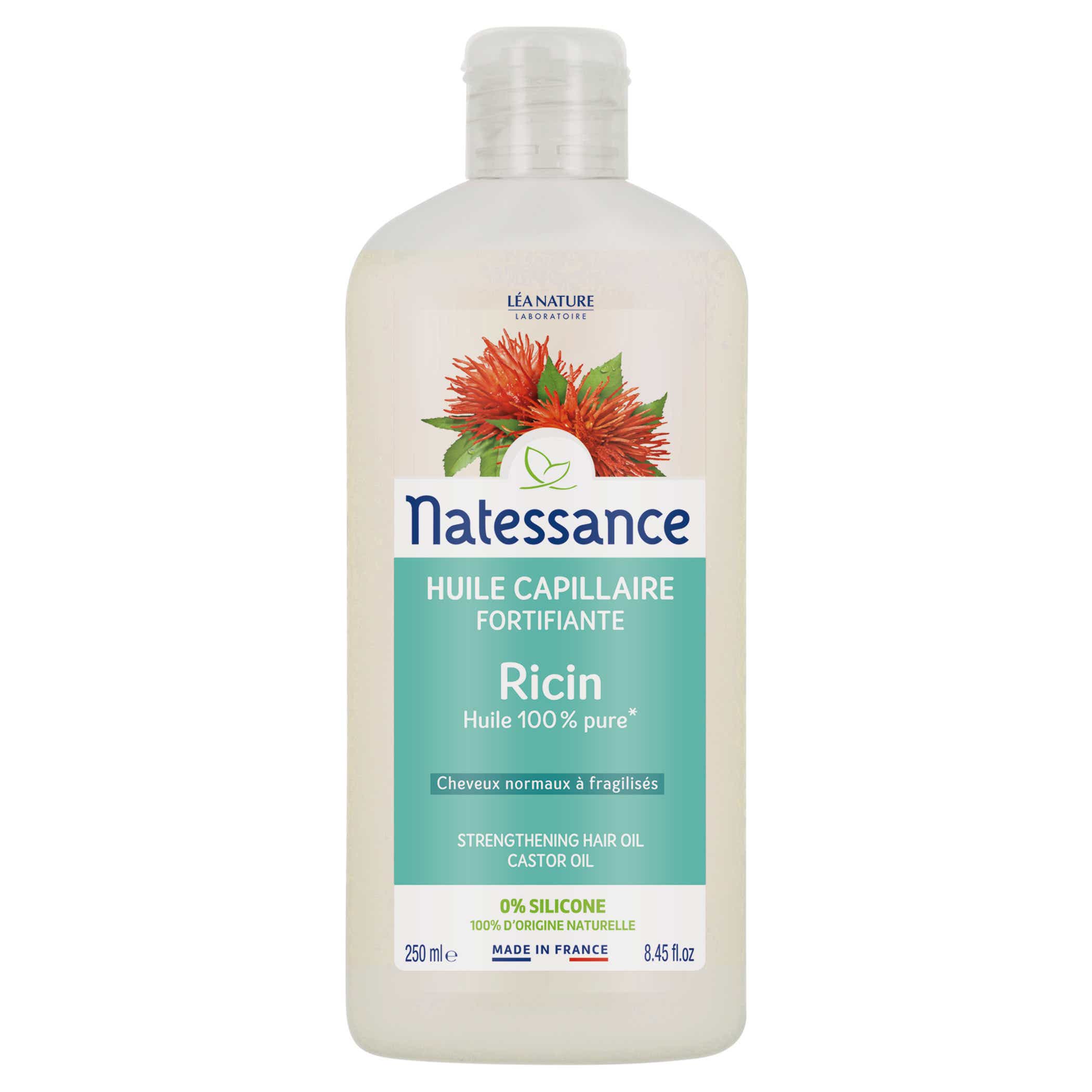 NATESSANCE HUILE DE RICIN FORTIFIANTE SANS PARFUM BIO 250ML