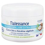 NATESSANCE MASQUE CAPILLAIRE EXTRA DOUX COCO BIO ET KERATINE VEGETALE CHEVEUX NORMAUX A SECS 200ML