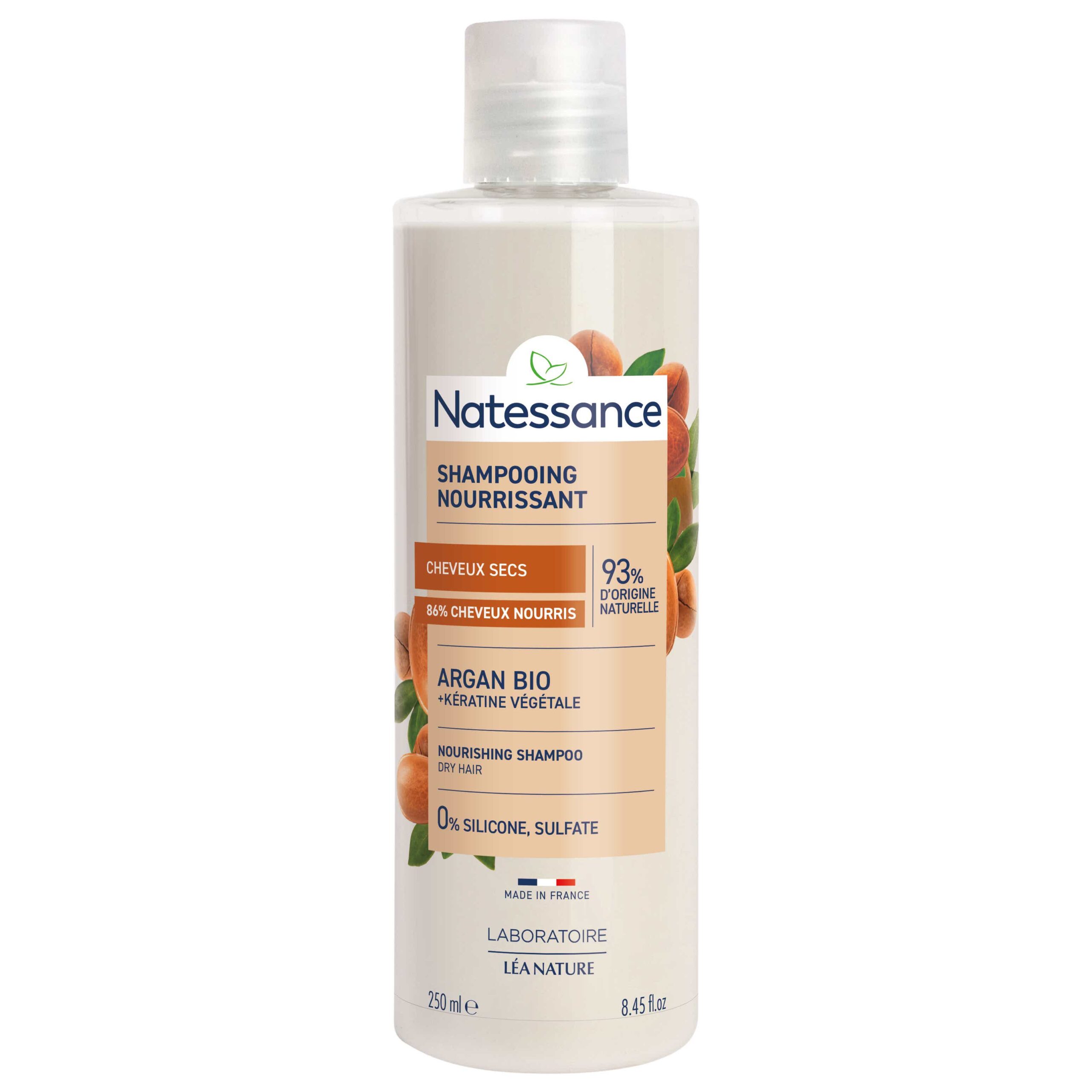 NATESSANCE SHAMPOOING A L ARGAN ET A LA KERATINE VEGETALE 250ML