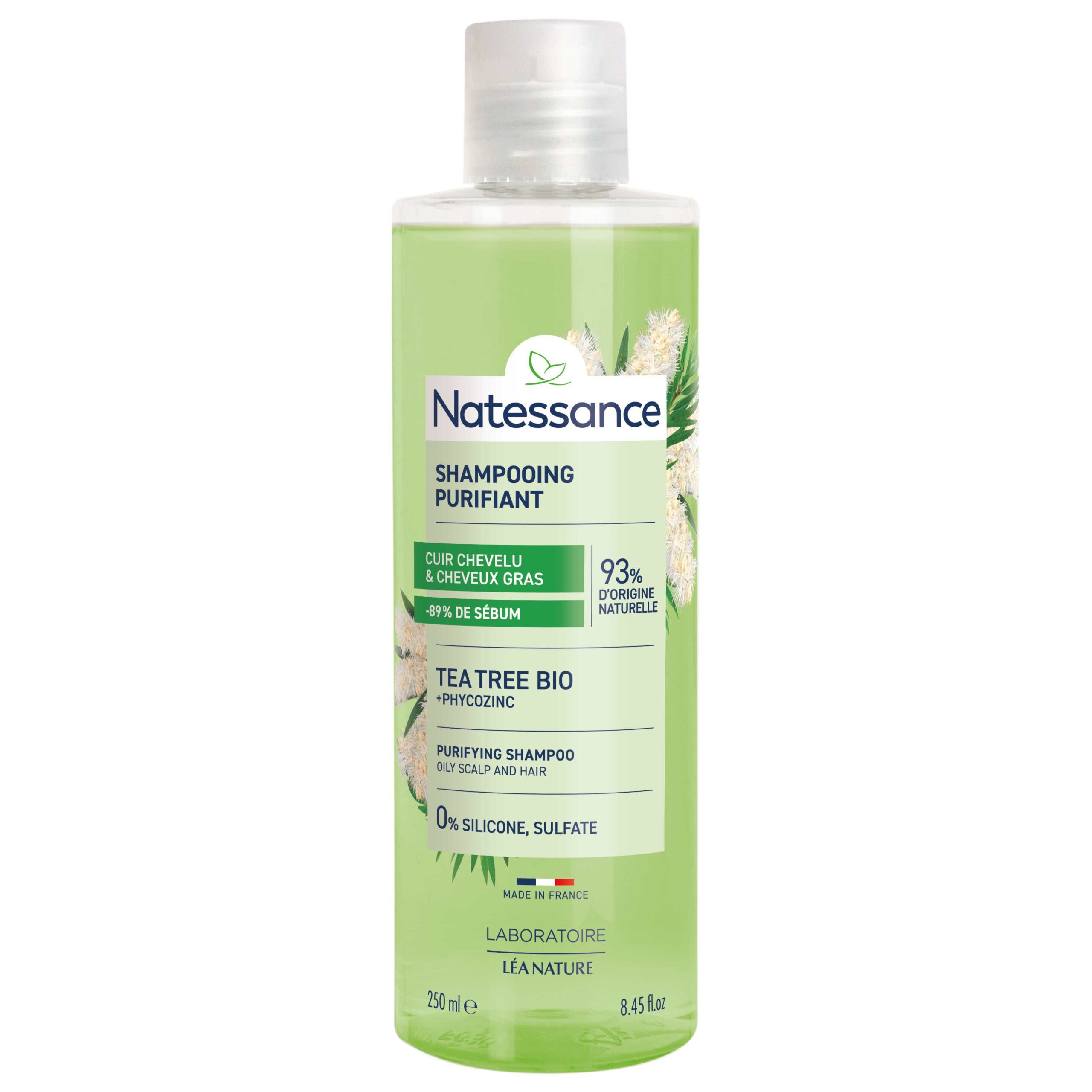 NATESSANCE SHAMPOOING EQUILIBRANT PURIFIANT TEA TREE 250ML