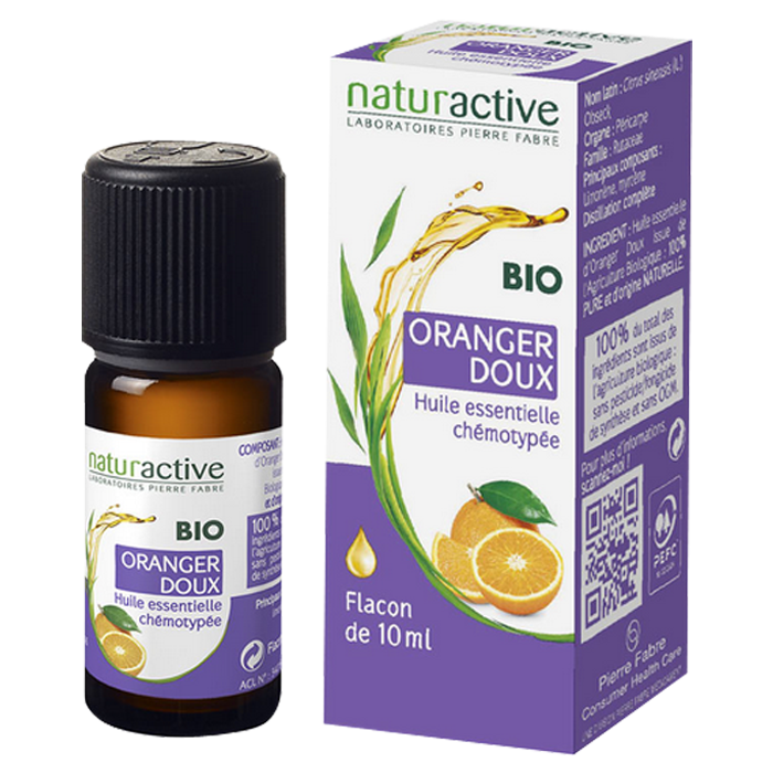 NATURACTIVE HUILE ESSENTIELLE ORANGER DOUX BIO 10ML