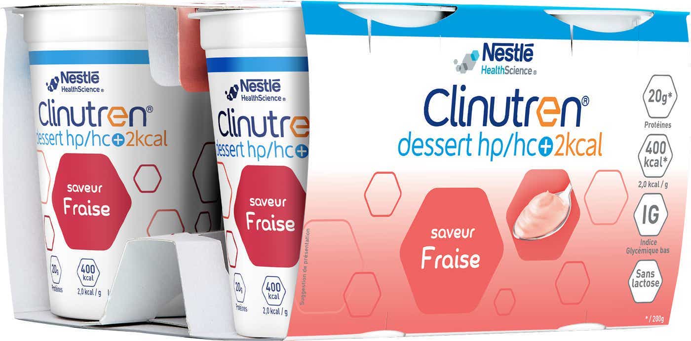 NESTLE HEALTH SCIENCE CLINOTREN HP HC DESSERT SAVEUR FRAISE 4X200G