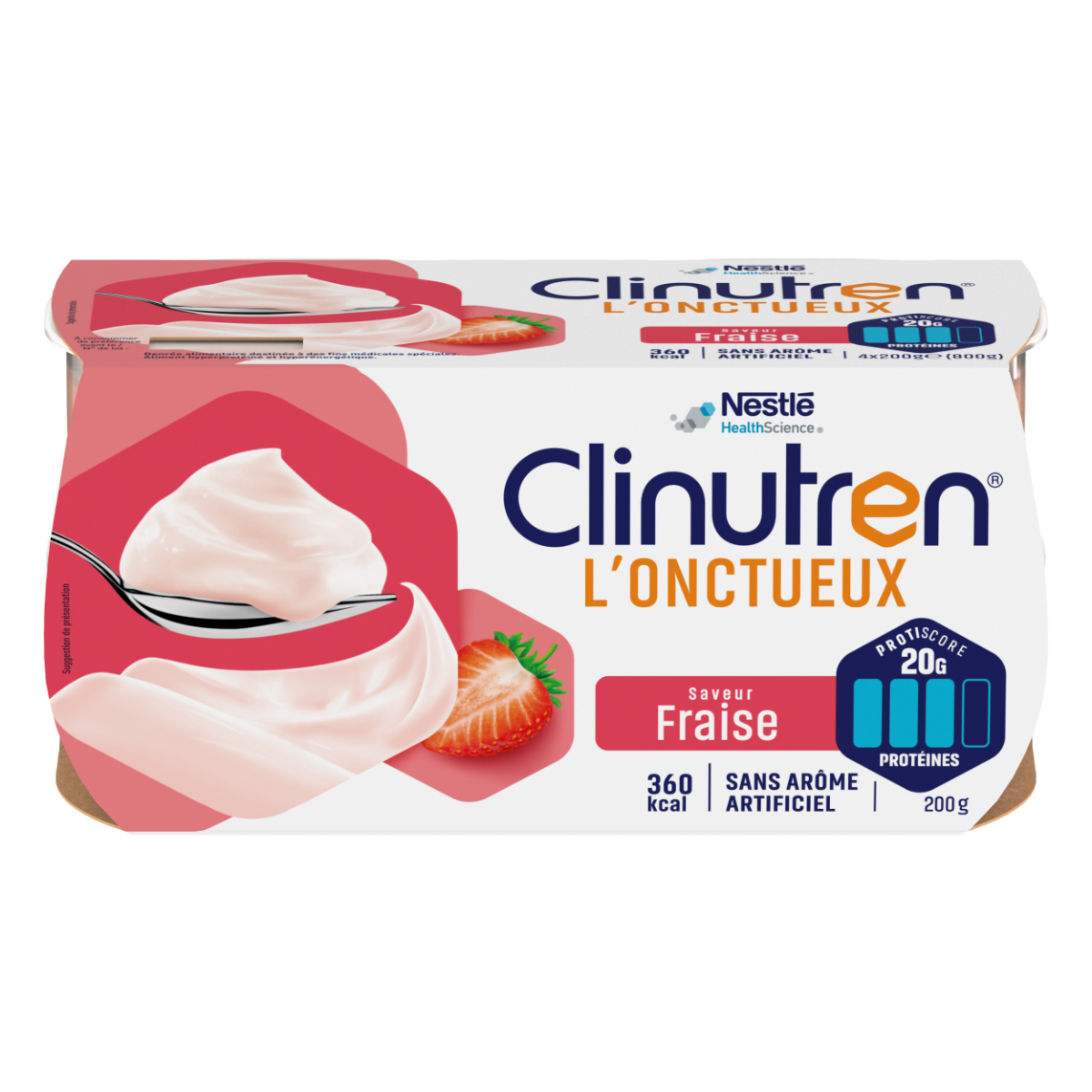 NESTLE HEALTH SCIENCE CLINUTREN L ONCTUEUX SAVEUR FRAISE 4X200G