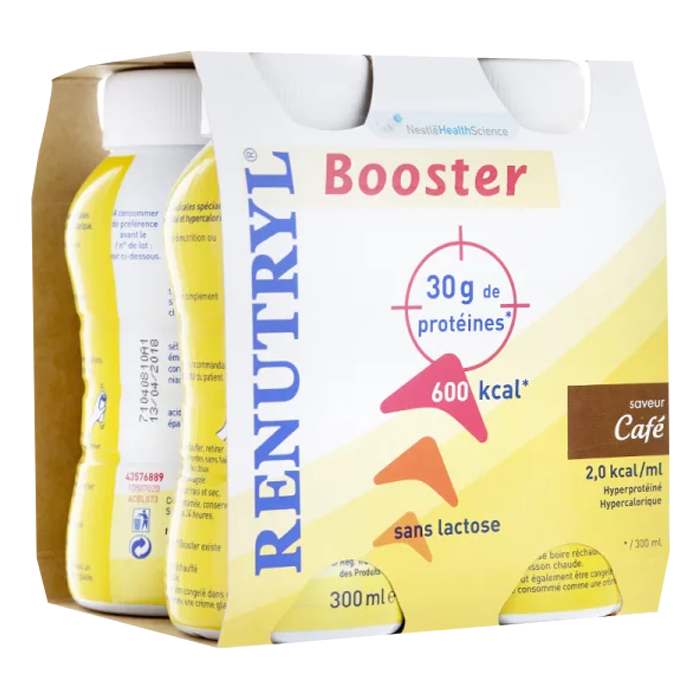 NESTLE HEALTH SCIENCE RENUTRYL CONCENTRE SAVEUR CAFE 4 BOUTEILLES DE 300ML