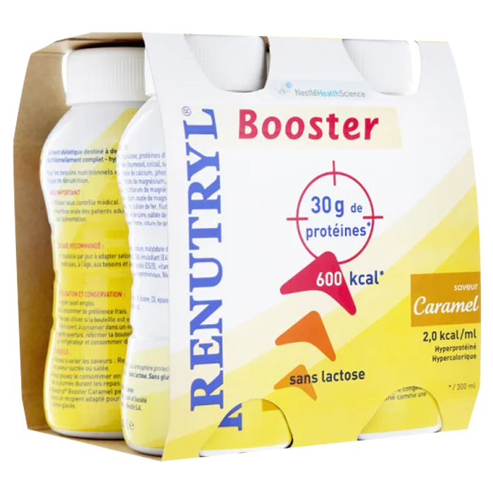 NESTLE HEALTH SCIENCE RENUTRYL CONCENTRE SAVEUR CARAMEL 4 BOUTEILLES DE 300ML