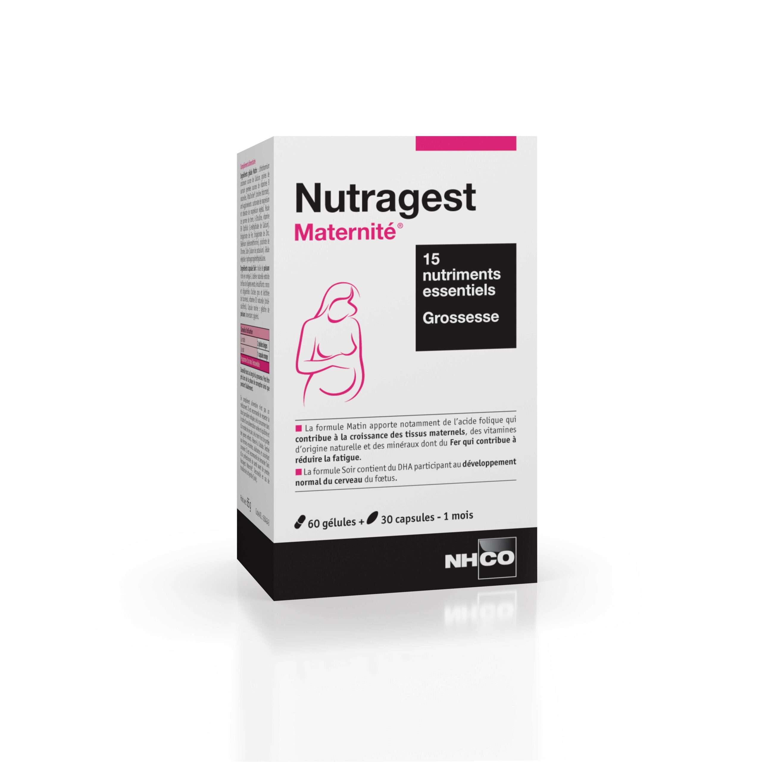 NHCO NUTRAGEST MATERNITE GROSSESSE 15 NUTRIMENTS ESSENTIELS 60 GELULES ET 30 CAPSULES