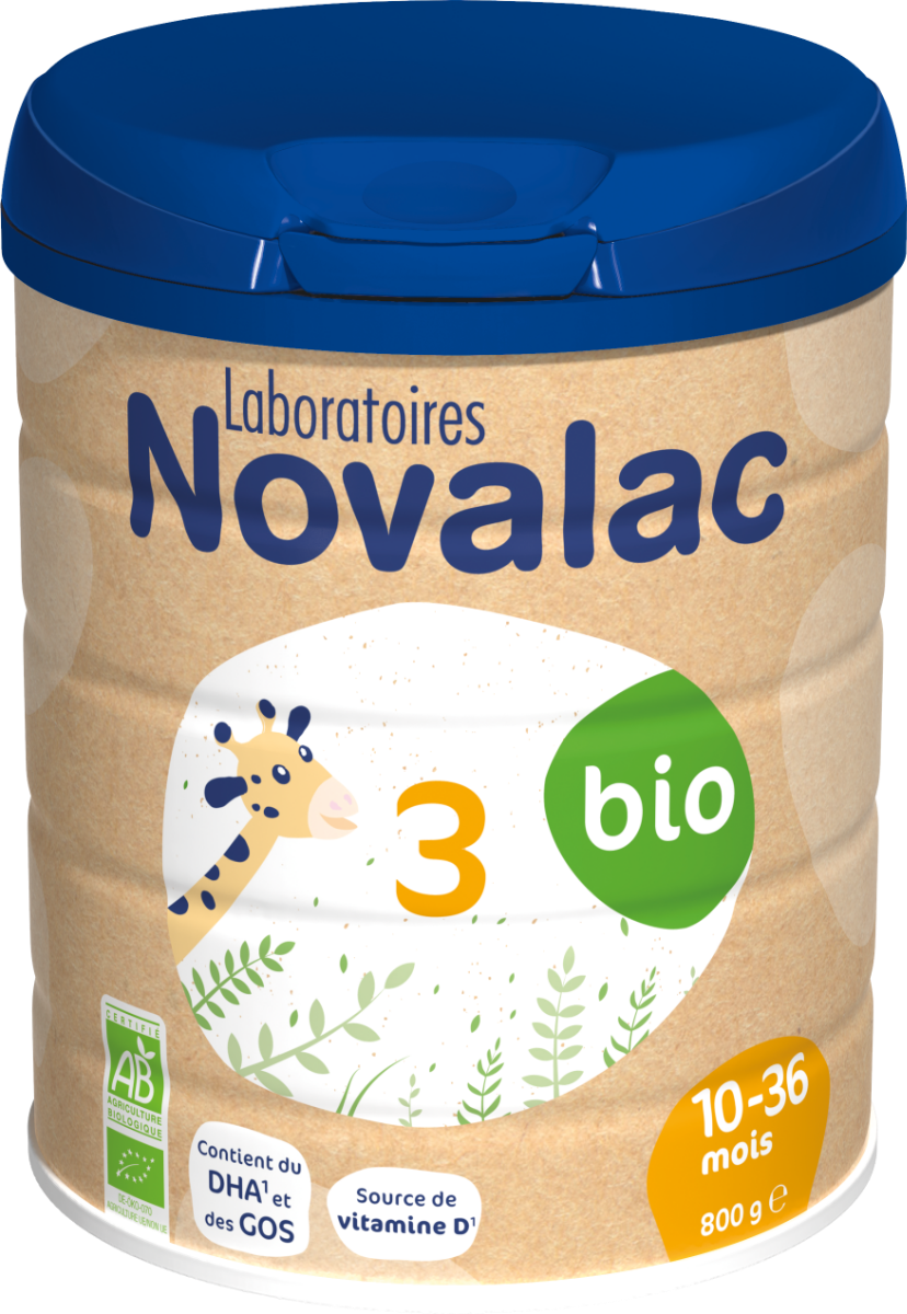 NOVALAC LAIT DE CROISSANCE 3EME AGE BIO 10 36 MOIS 800G