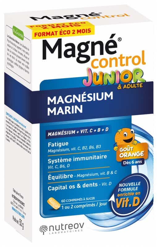NUTREOV MAGNE CONTROL JUNIOR ADULTES 60 COMPRIMES