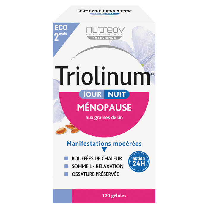 NUTREOV TRIOLINUM MENOPAUSE JOUR ET NUIT 120 GELULES