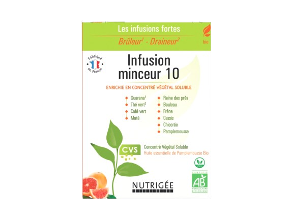 NUTRIGEE INFUSION MINCEUR BIO 10 30 SACHETS
