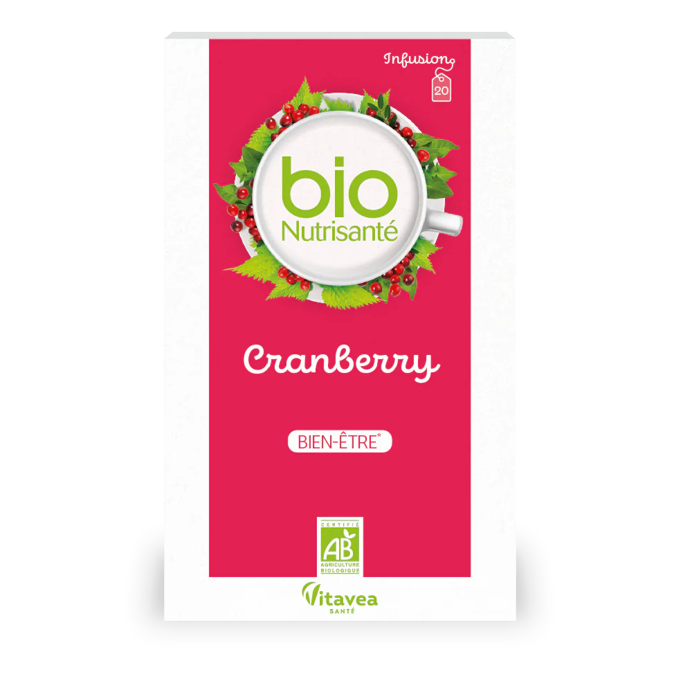 NUTRISANTE INFUSION BIO BIEN ETRE CRANBERRY 20 SACHETS