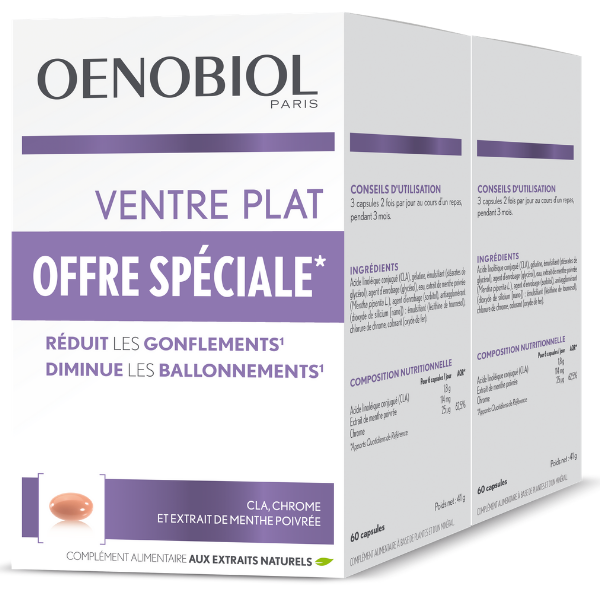 OENOBIOL FEMME 45 VENTRE PLAT 2X60 CAPSULES