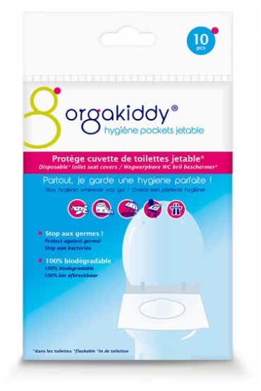 ORGAKIDDY HYGIENE POCKETS JETABLE PROTEGES CUVETTE DE TOILETTES 10 UNITES 20063