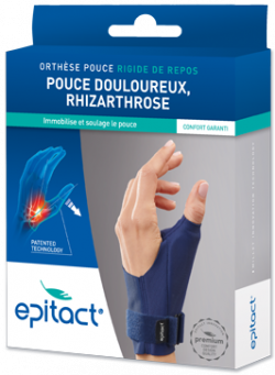 ORTHESE POUCE RIGIDE DE REPOS RHIZARTHROSE MAIN GAUCHE TAILLE S