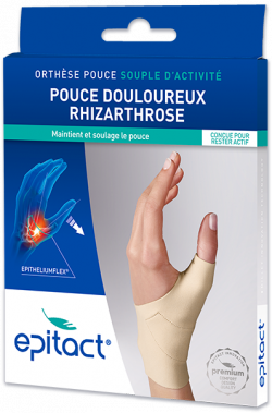 ORTHESE POUCE SOUPLE D ACTIVITE RHIZARTHROSE MAIN DROITE TAILLE S