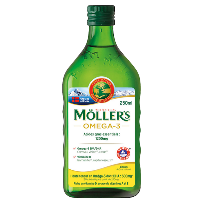 PHARM UP MOLLER S OMEGA 3 HUILE DE FOIE DE MORUE AROME CITRON 250ML